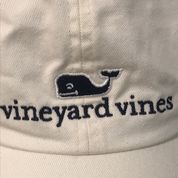 Vineyard Vines Whale Cap White Navy Blue Preppy Tennis Prep Golf Baseball Hat - Picture 7 of 10